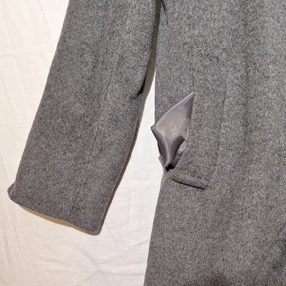 Wool Angora Pea Coat, Grey, Ellen Tracy Sz 4, NWOT - Picture 9 of 16